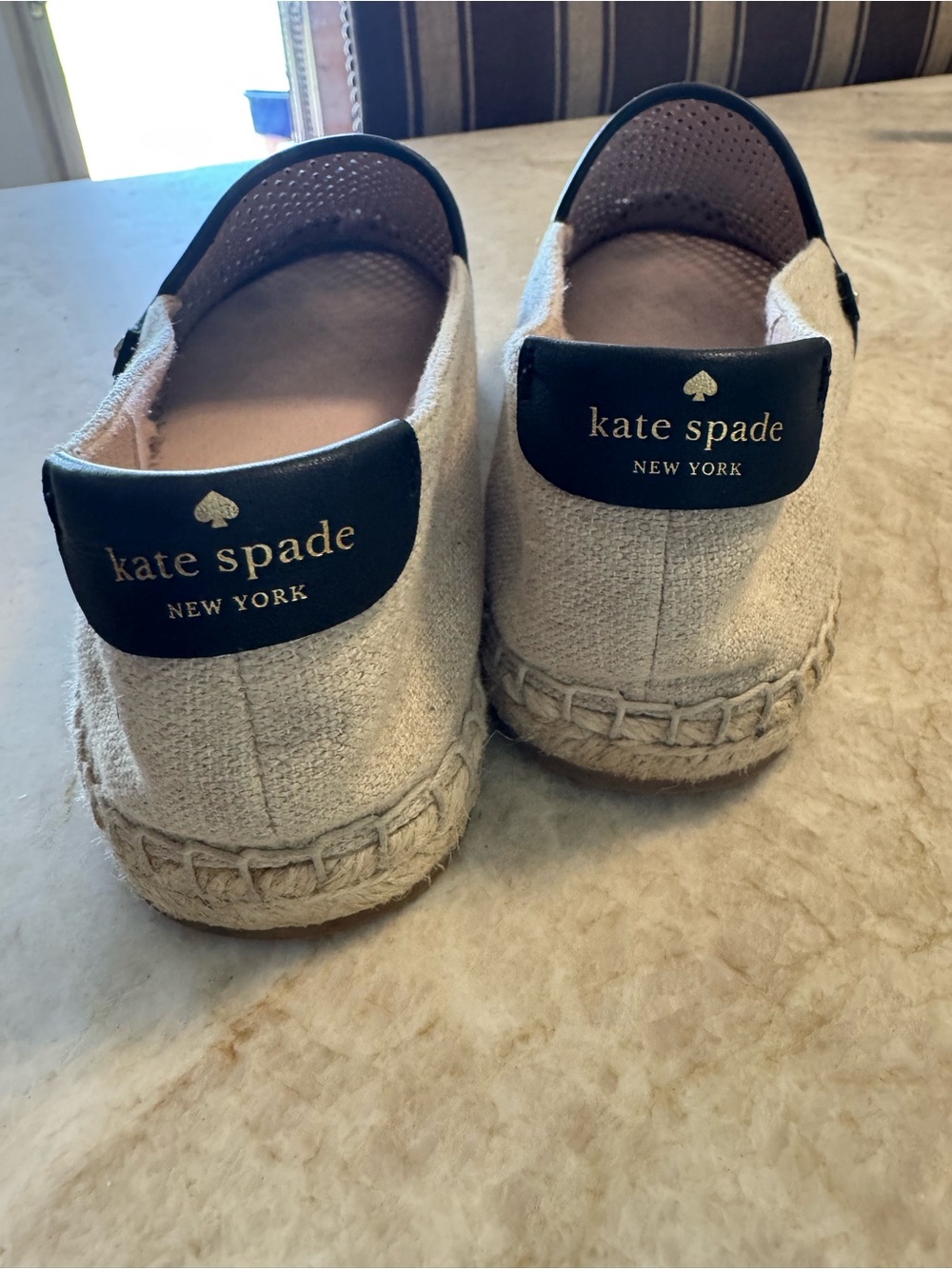 kate spade Black Perforated Espadrille Slip-Ons - Picture 5 of 12
